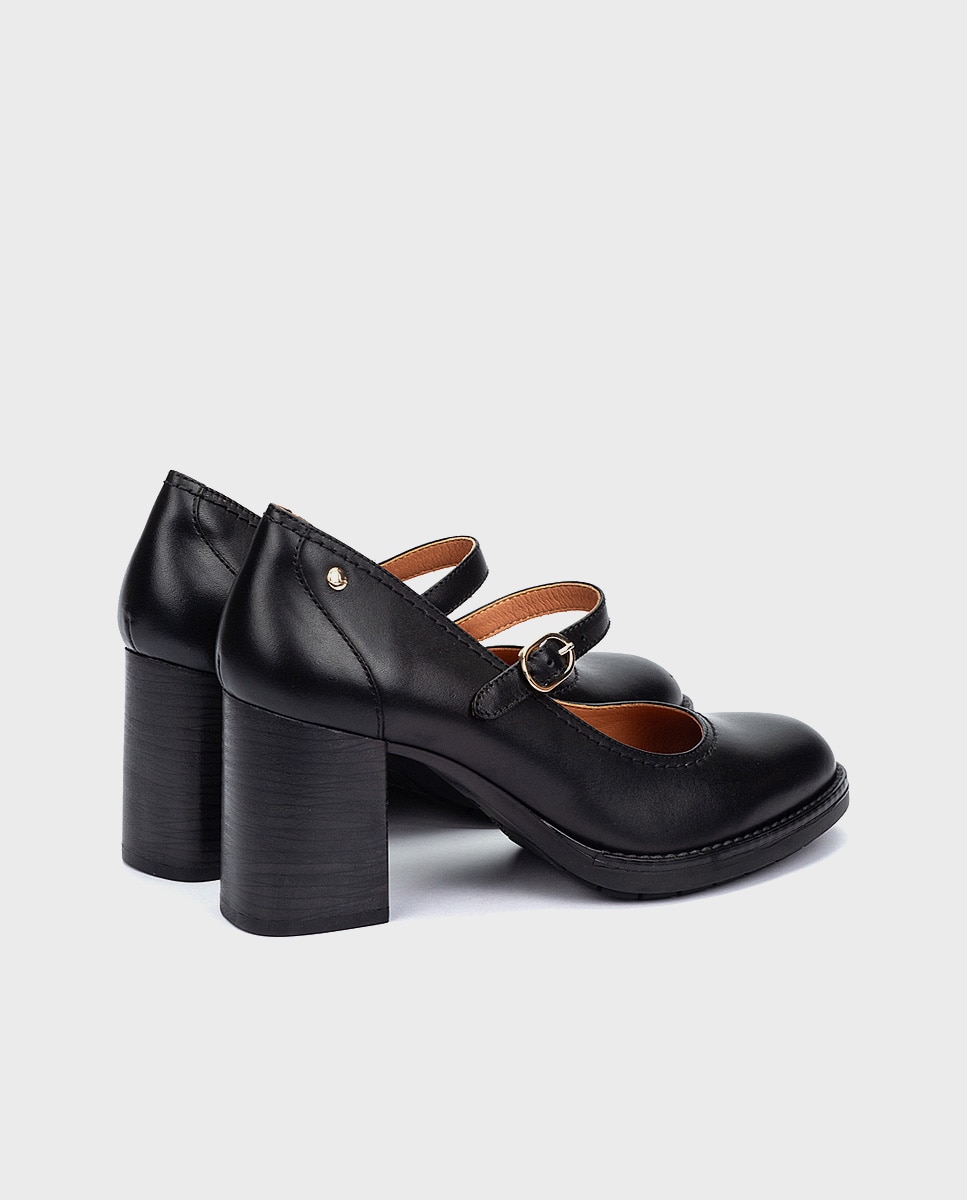 Zapatos de salón de mujer de piel con cierre de hebilla - Pikolinos - Negro Negro-2
