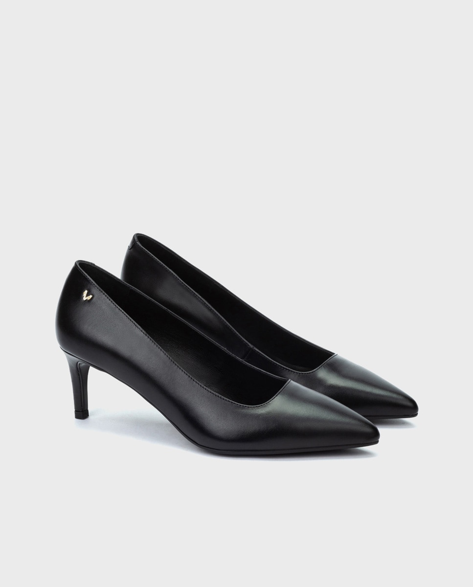 Zapatos de tacón de mujer de piel con plantilla acolchada - Martinelli - Negro Negro-3