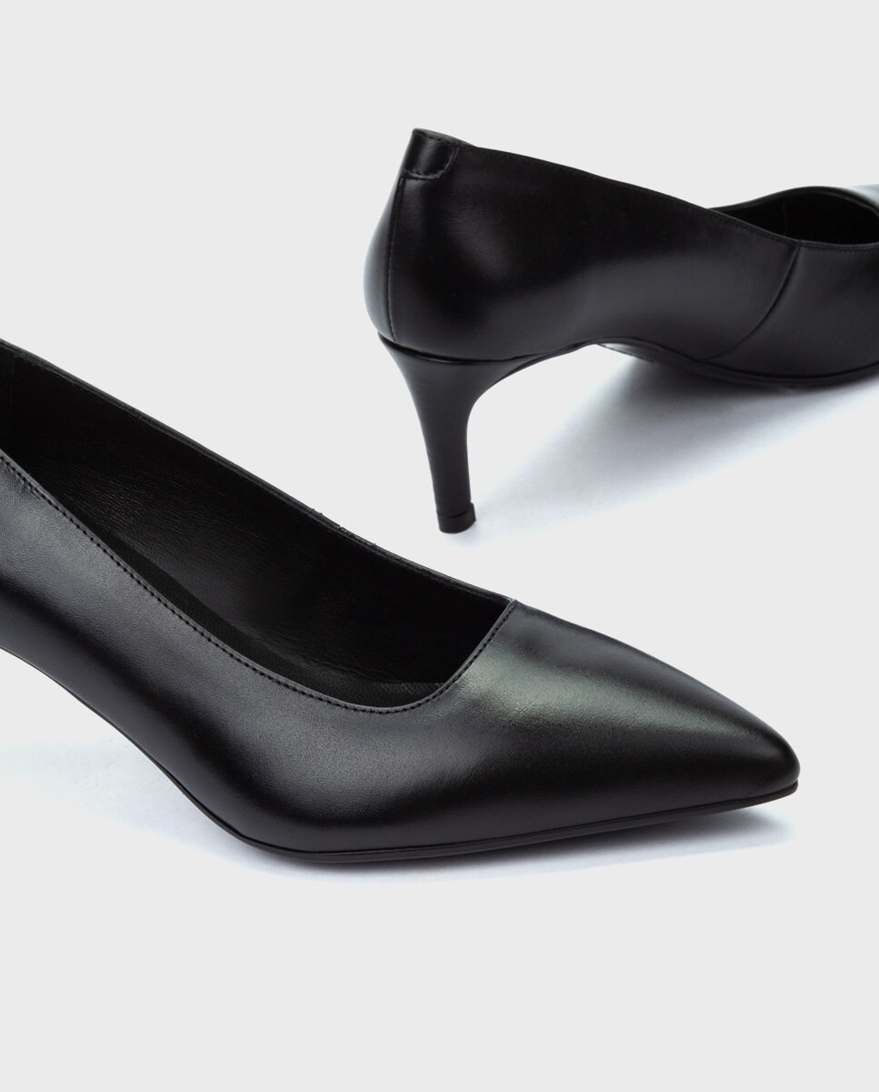 Zapatos de tacón de mujer de piel con plantilla acolchada - Martinelli - Negro Negro-4