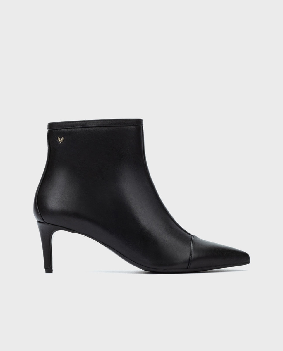 Botines de mujer de piel con cremallera - Martinelli - Negro Negro-1