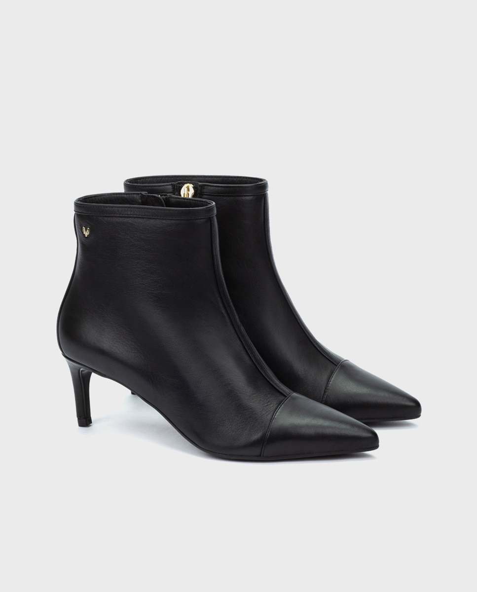 Botines de mujer de piel con cremallera - Martinelli - Negro Negro-3