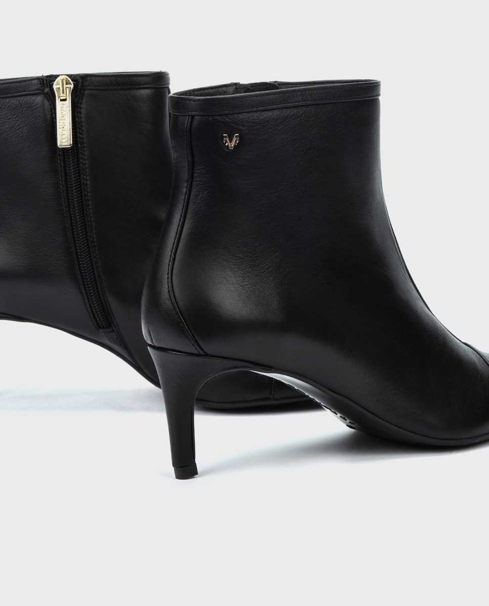 Botines de mujer de piel con cremallera - Martinelli - Negro Negro-4