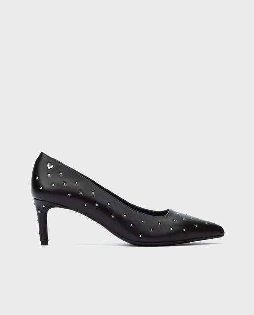 Imagen 0 de Zapatos de salón de mujer de piel con tachas