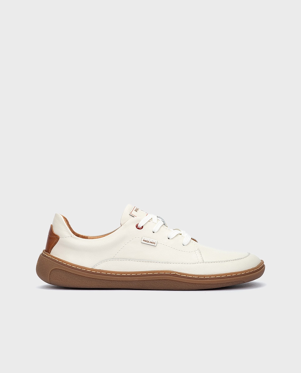 Zapatillas de piel en color Negro - Pikolinos - Blanco Blanco-1