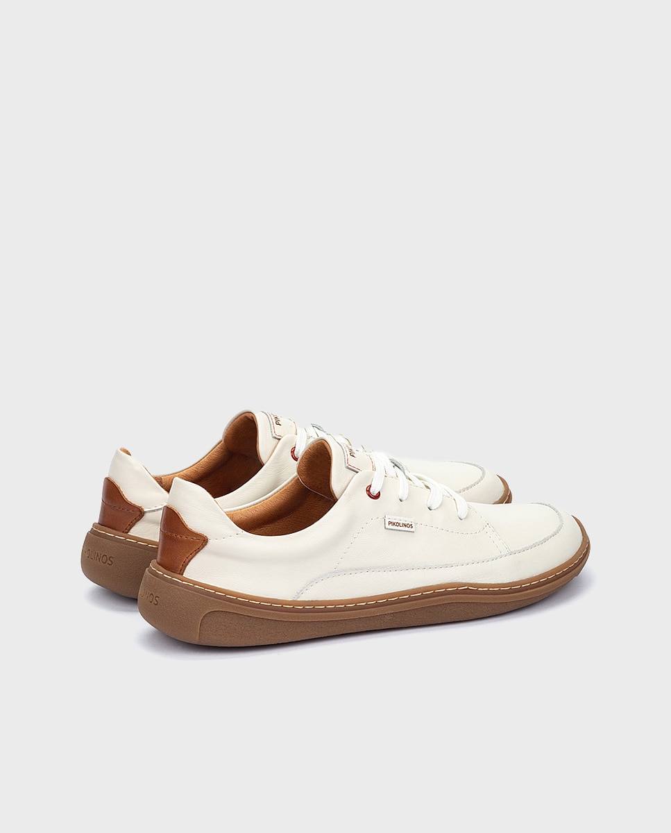Zapatillas de piel en color Negro - Pikolinos - Blanco Blanco-3