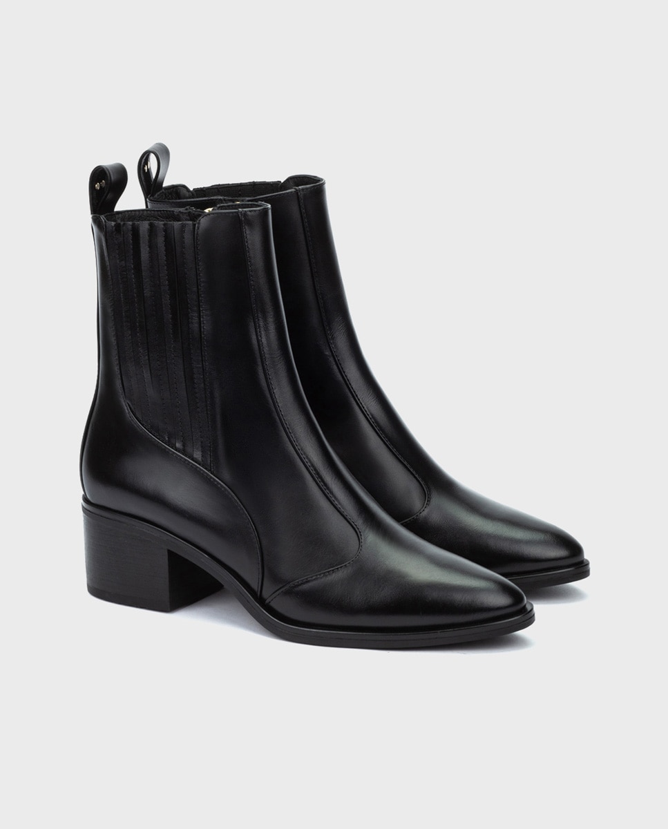 Botines de piel para mujer - Martinelli - Negro Negro-3