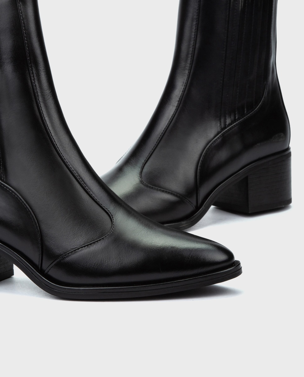 Botines de piel para mujer - Martinelli - Negro Negro-4