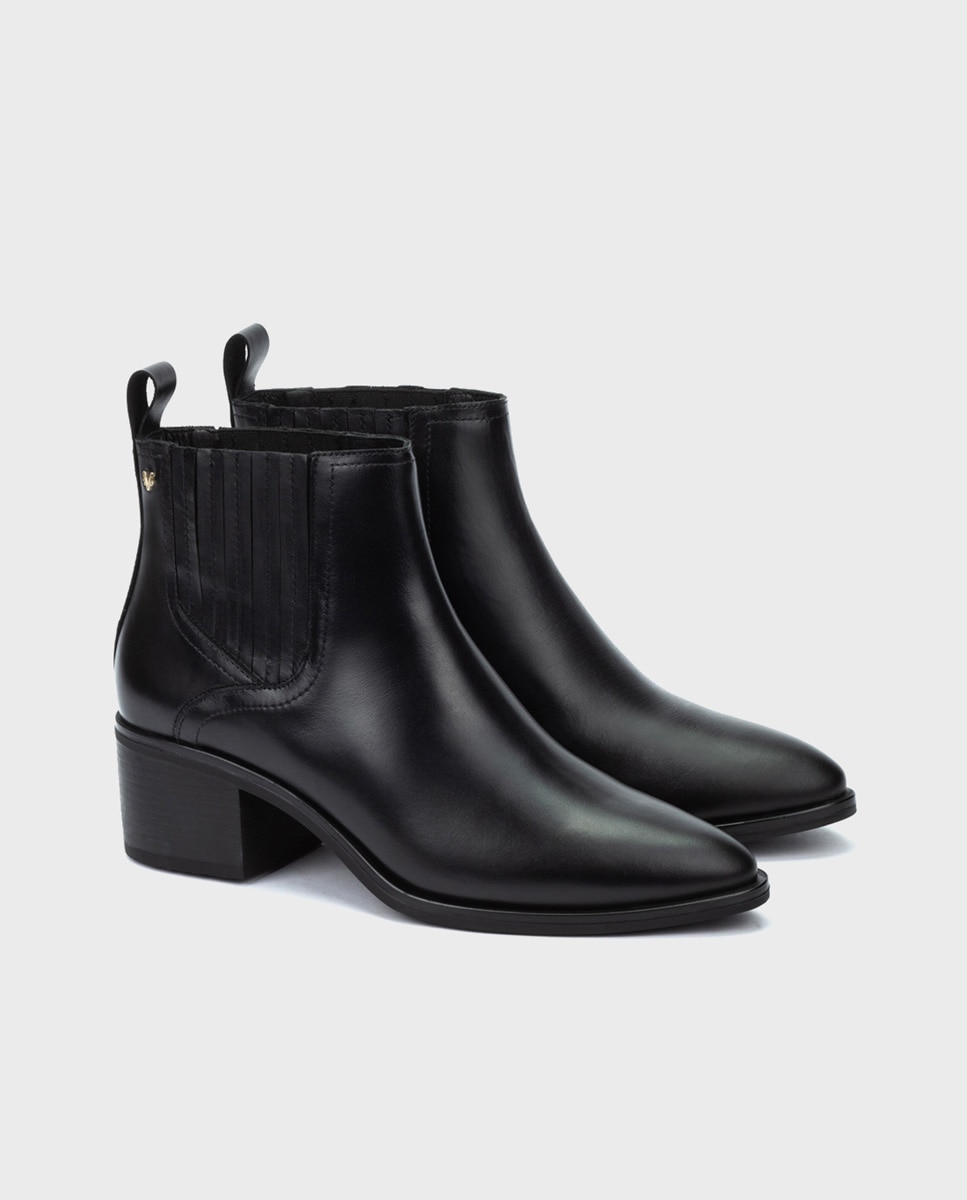 Botines de mujer de piel - Martinelli - Negro Negro-3