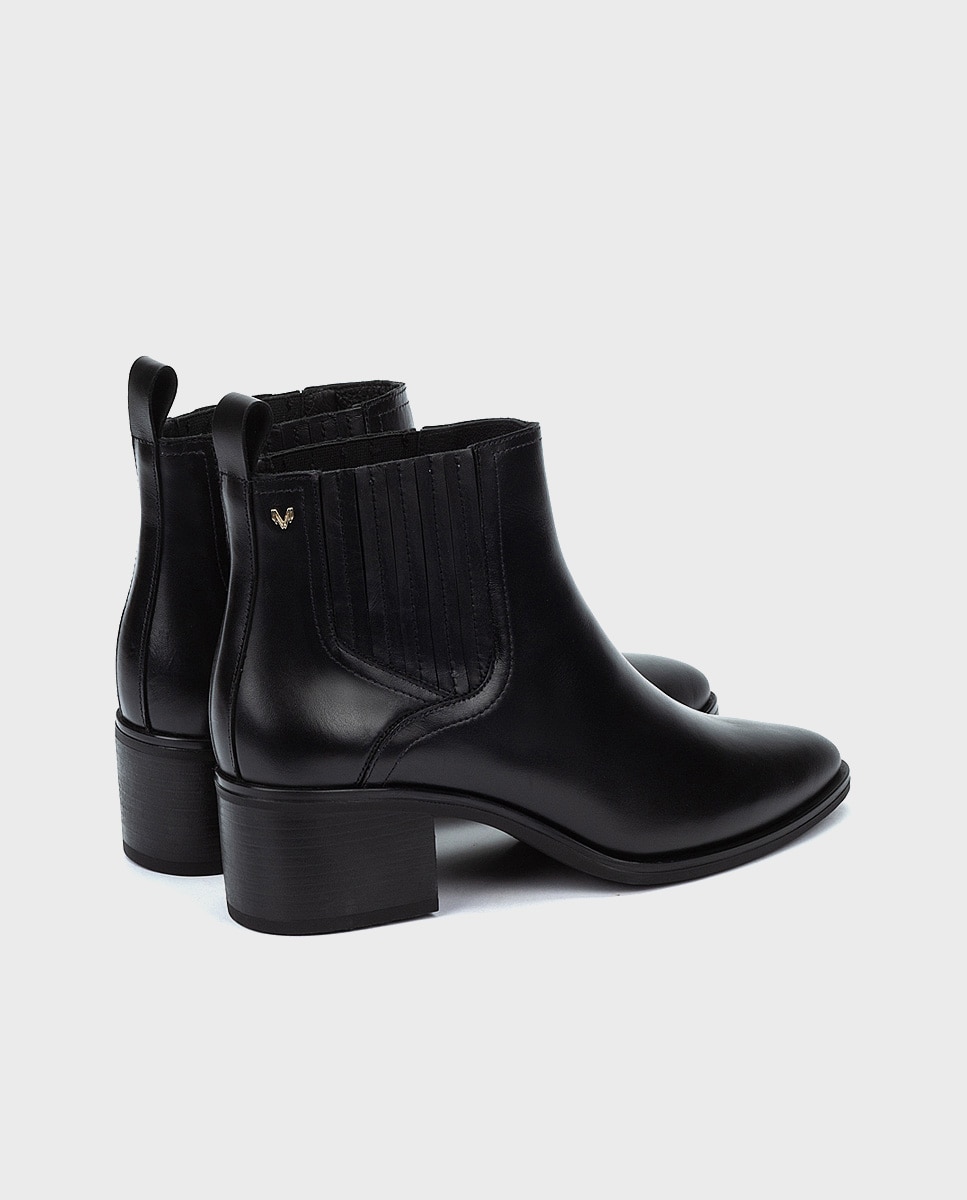 Botines de mujer de piel - Martinelli - Negro Negro-2