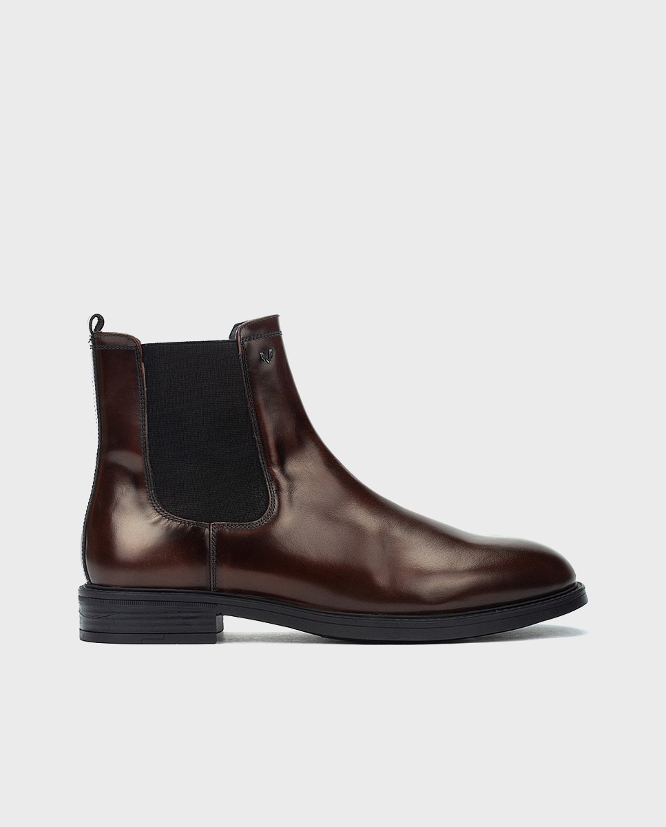 Imagen 0 de Botas y Botines de hombre de piel con elástico en color marrón Marrón