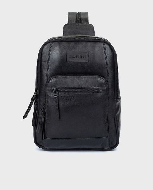 Imagen 0 de Mochila de hombre de piel con cierre de cremallera