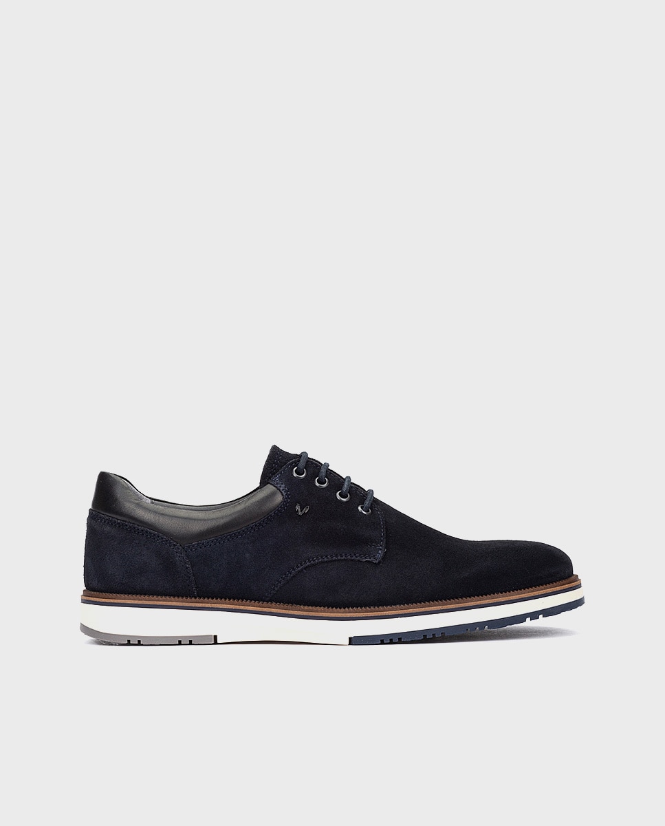 Imagen 1 de Zapatos de cordones de hombre de piel con plantilla acolchada Azul