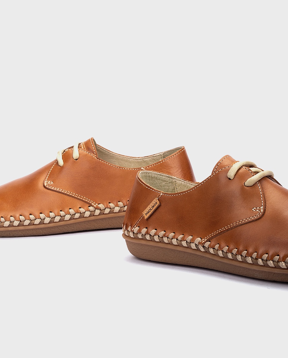 Zapatos planos de piel unisex - Pikolinos - Marrón Marrón-4