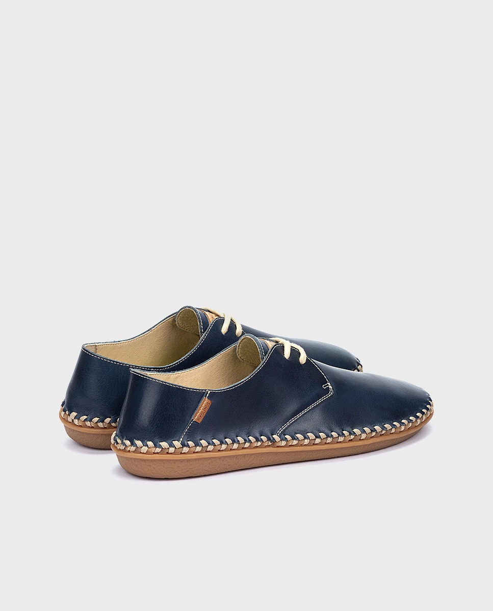 Zapatos planos de piel unisex - Pikolinos - Azul Azul-2