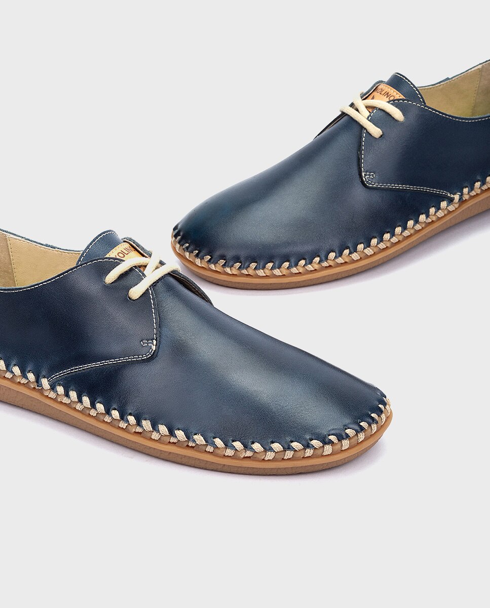 Zapatos planos de piel unisex - Pikolinos - Azul Azul-4