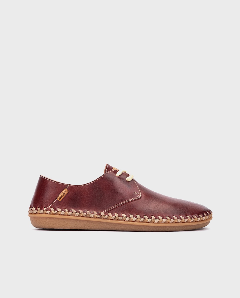 Zapatos planos de piel unisex - Pikolinos - Granate Granate-1