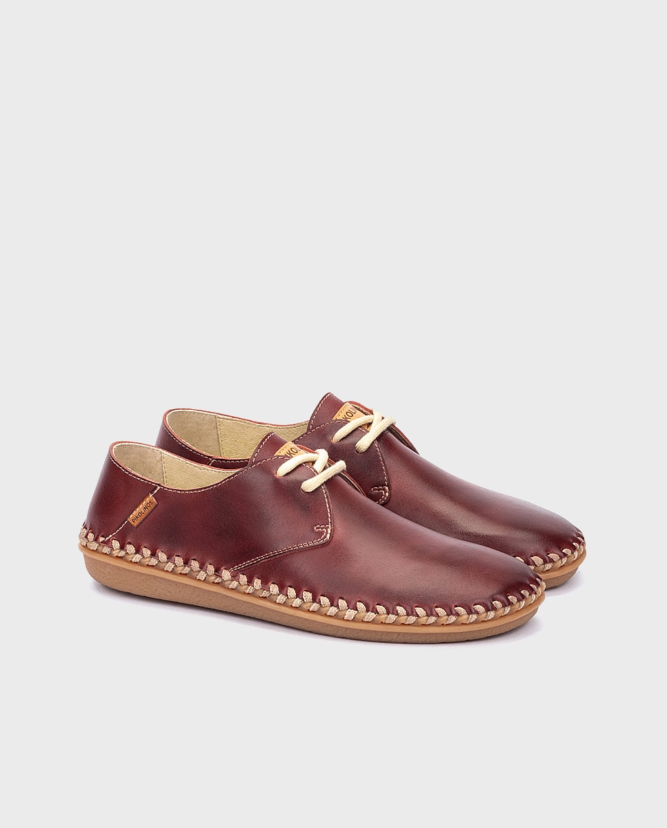 Zapatos planos de piel unisex - Pikolinos - Granate Granate-3