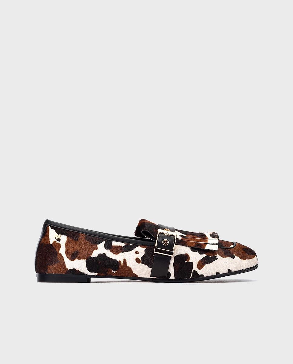 Mocasines de mujer de piel con estampado en color - Martinelli - Marrón Marrón-1