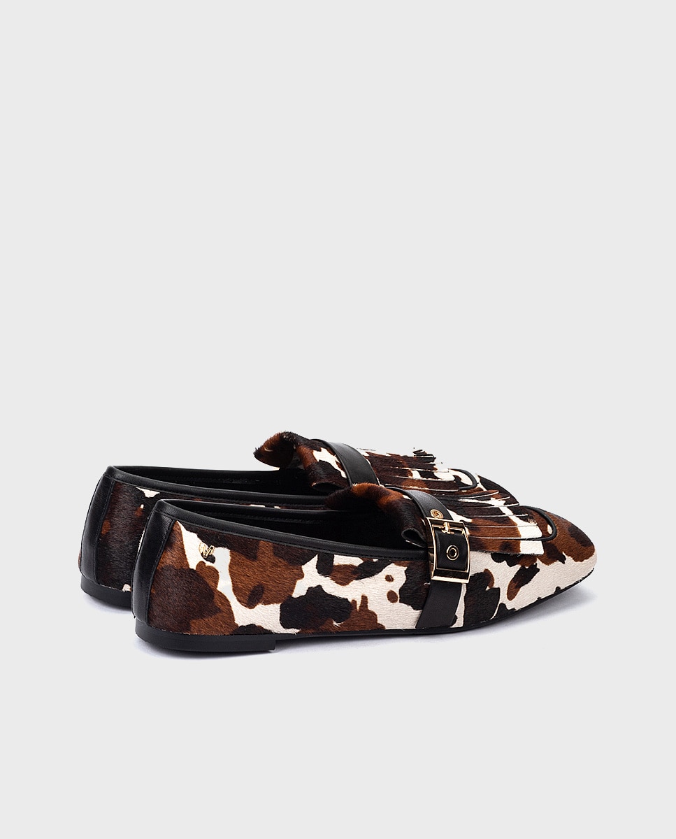 Mocasines de mujer de piel con estampado en color - Martinelli - Marrón Marrón-2