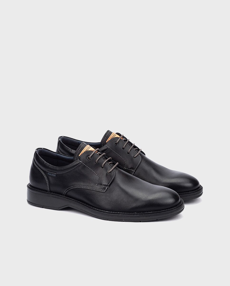 Zapatos de cordones de hombre de piel en color Marrón - Pikolinos - Negro Negro-3