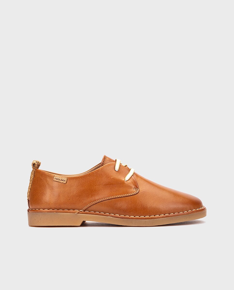 Pikolinos - Zapatos de cordones de mujer de piel con plantilla extraíble.