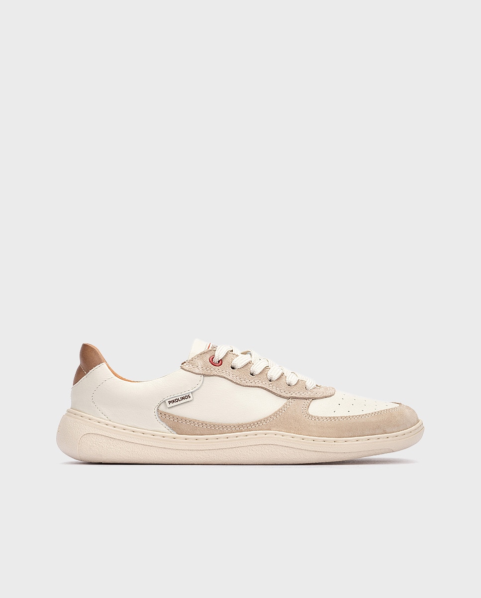 Zapatillas de piel barefoot unisex - Pikolinos - Blanco Blanco-1