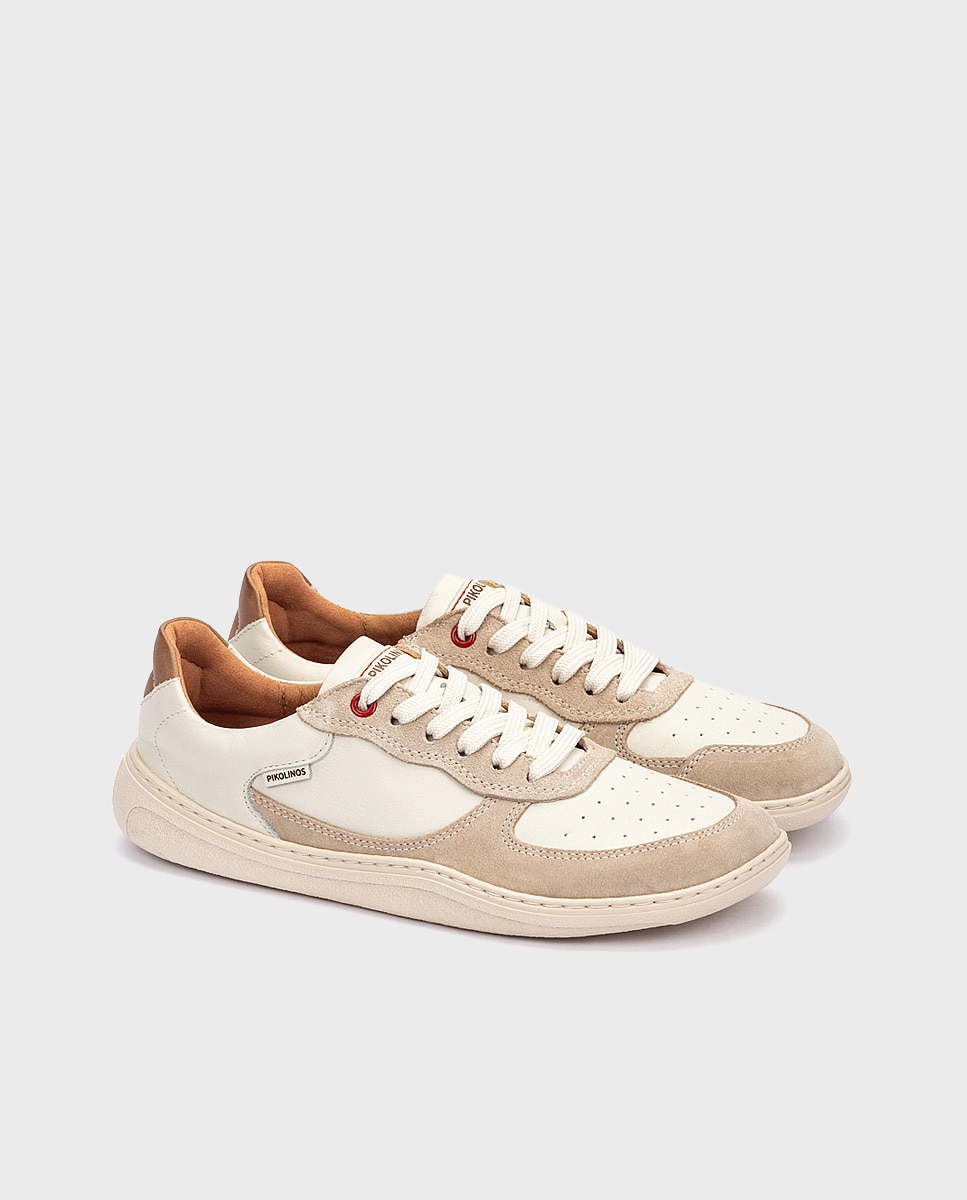 Zapatillas de piel barefoot unisex - Pikolinos - Blanco Blanco-4