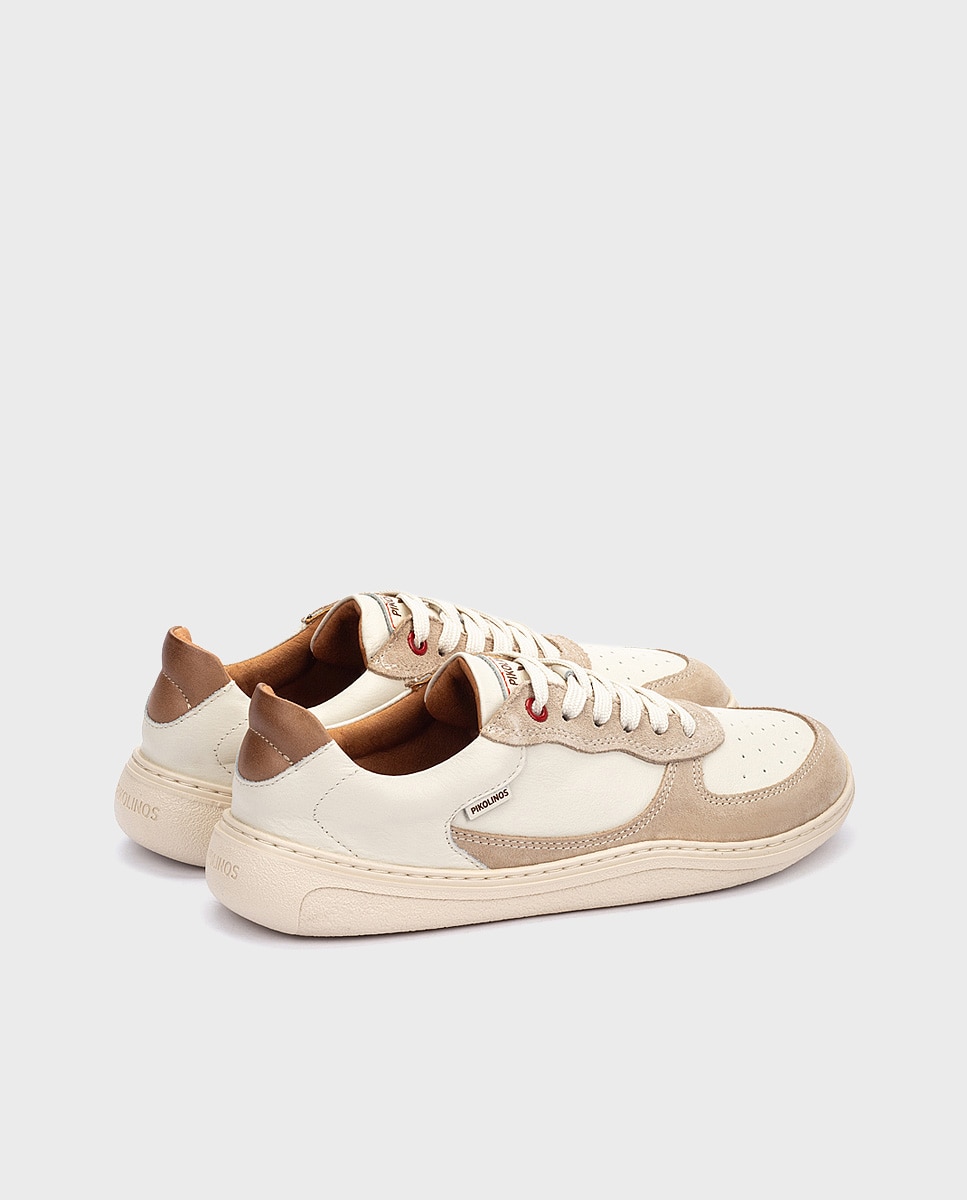 Zapatillas de piel barefoot unisex - Pikolinos - Blanco Blanco-3