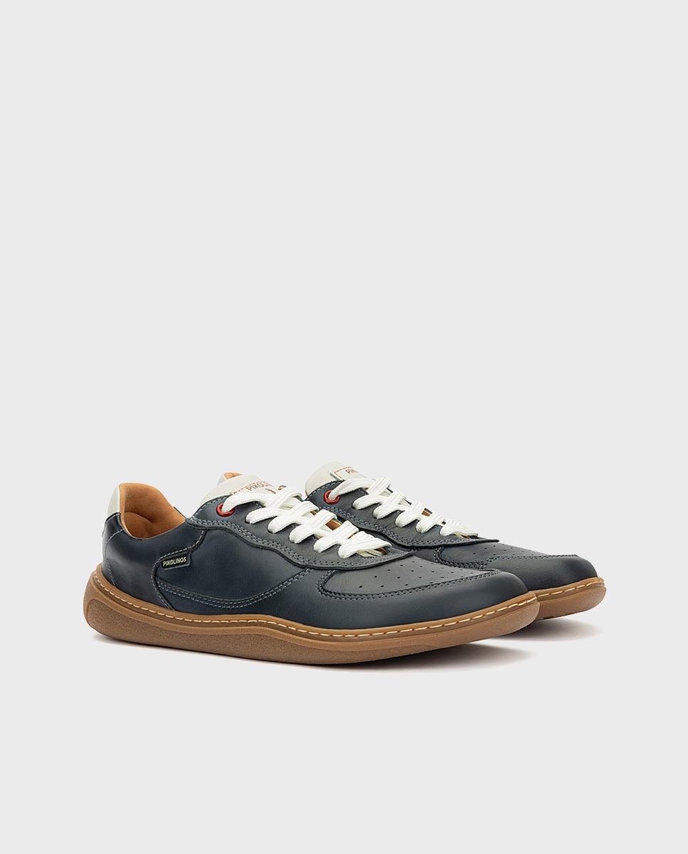 Zapatillas de piel en color Verde - Pikolinos - Azul Azul-4