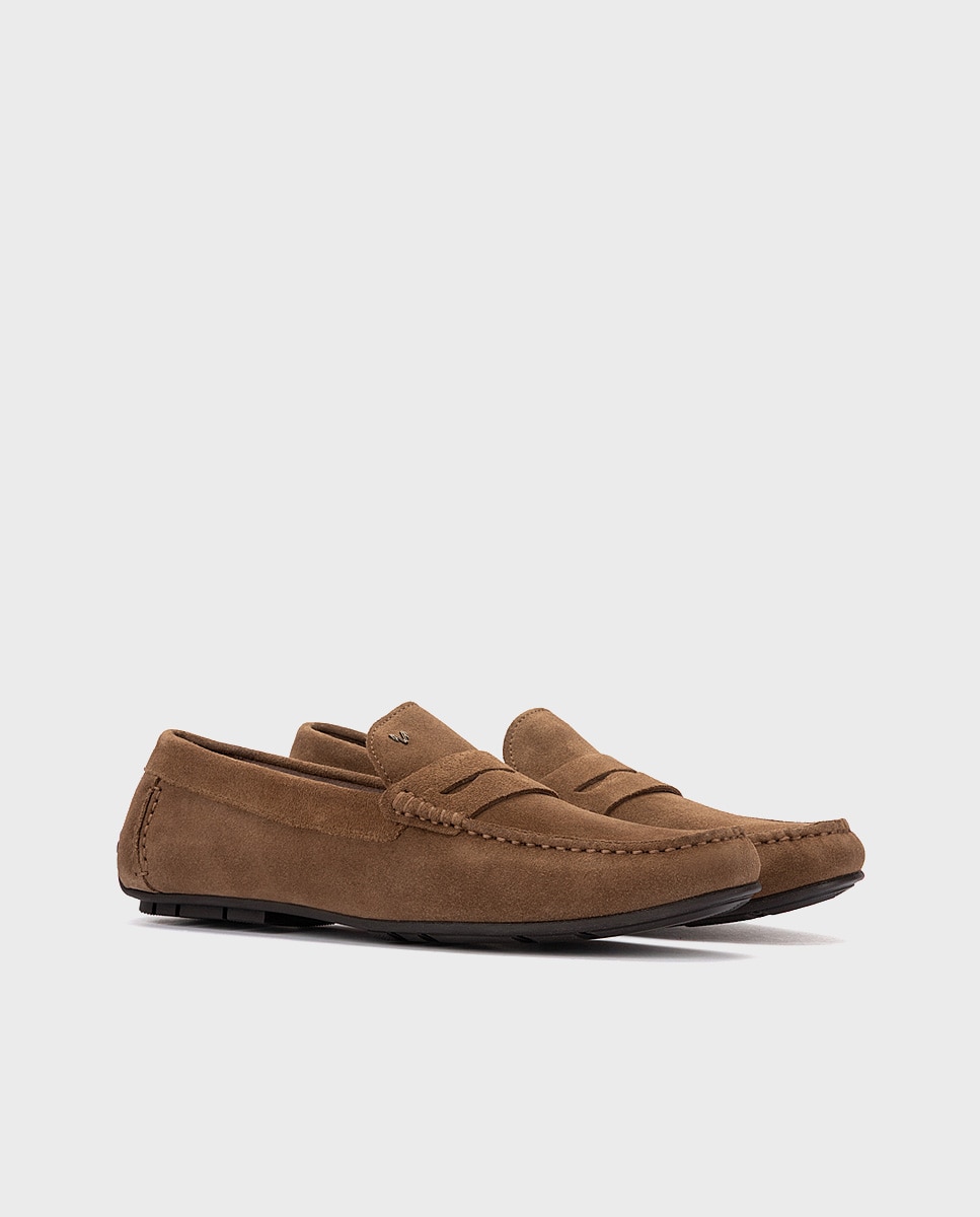 Mocasines de hombre de piel con plantilla acolchada - Martinelli - Beige Beige-3