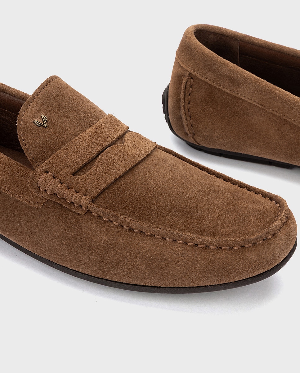 Mocasines de hombre de piel con plantilla acolchada - Martinelli - Beige Beige-4