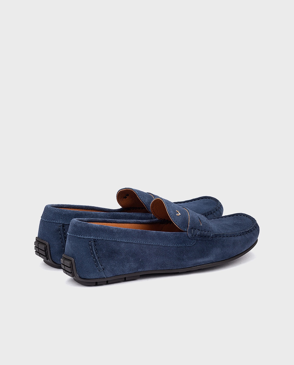 Mocasines de hombre de piel con plantilla acolchada - Martinelli - Azul Azul-2