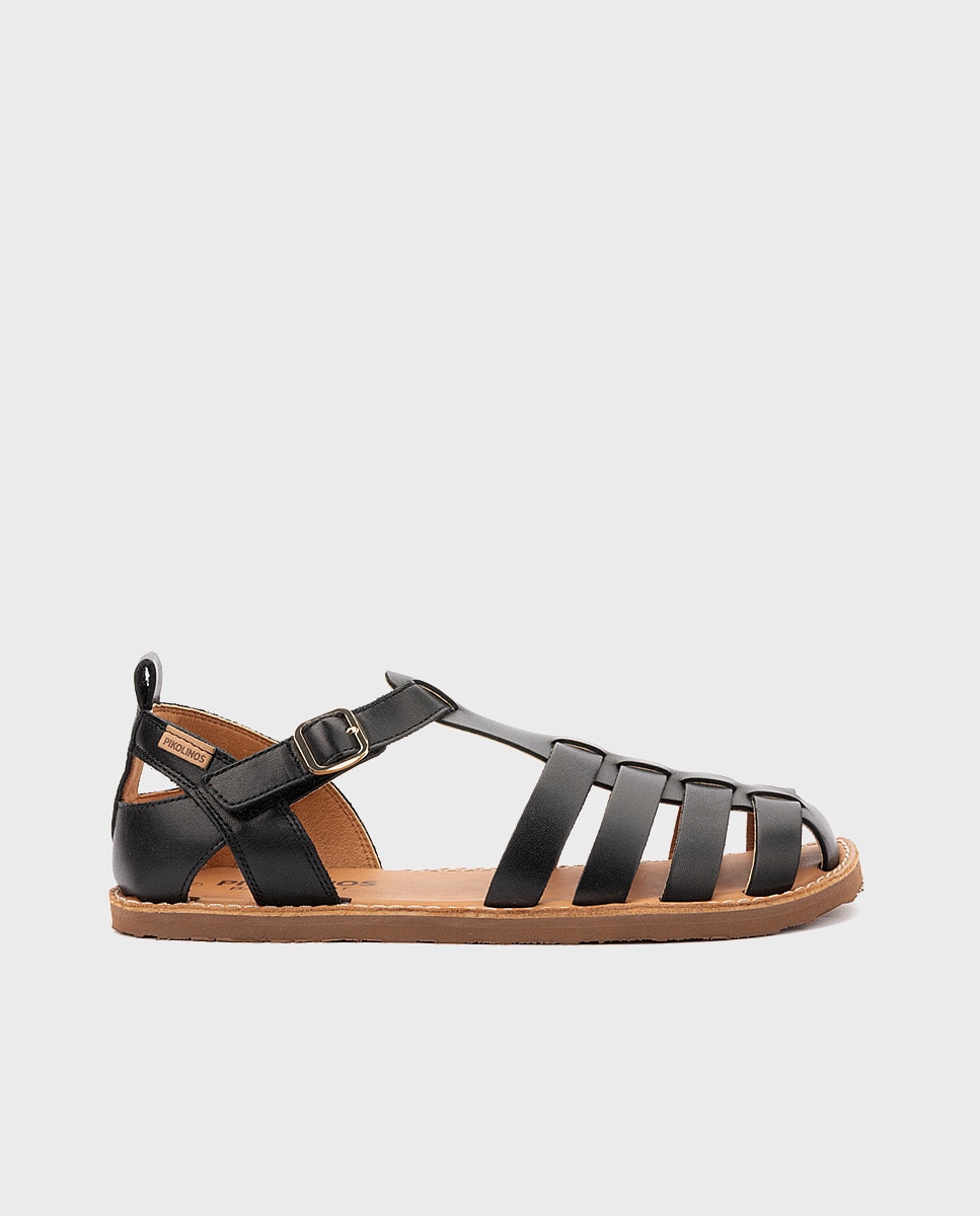 Pikolinos - Sandalias planas de mujer de piel barefoot.
