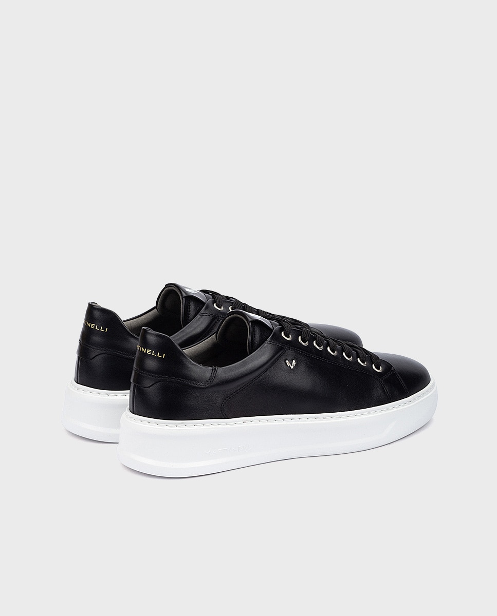 Zapatillas de hombre de piel con suela extraligera - Martinelli - Negro Negro-2