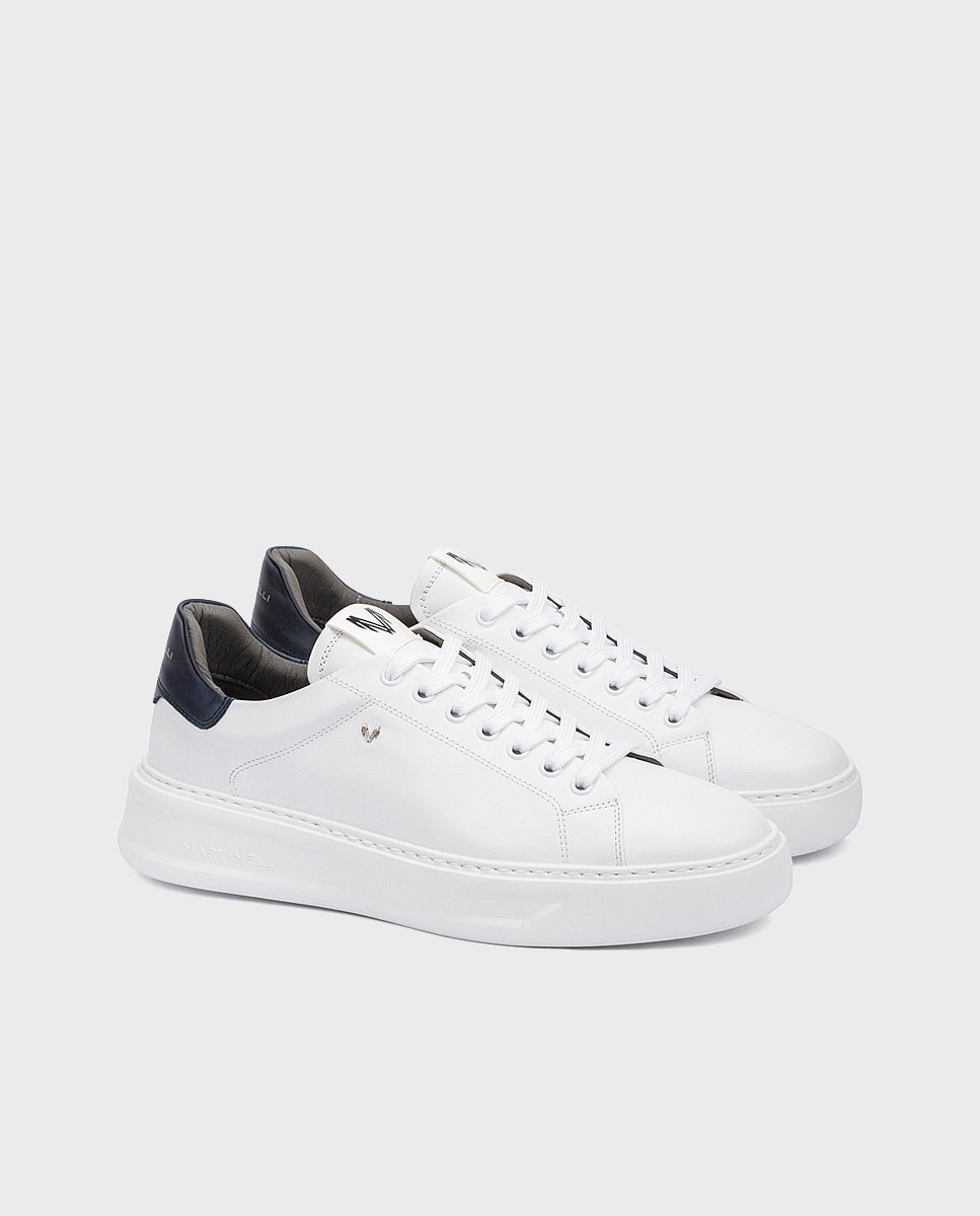 Imagen 2 de Zapatillas de hombre de piel en color - Martinelli - Blanco Blanco