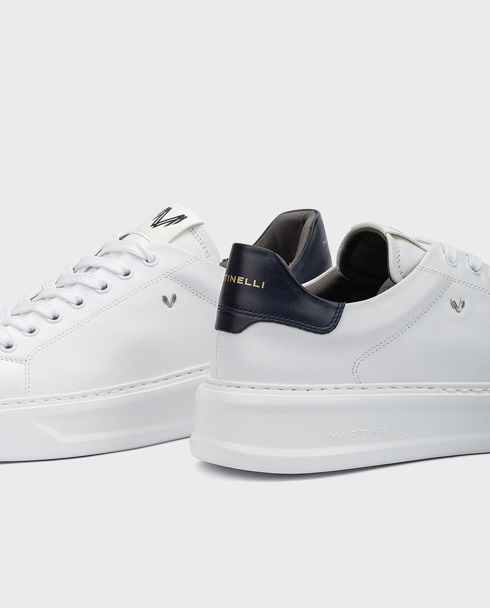 Imagen 4 de Zapatillas de hombre de piel en color - Martinelli - Blanco Blanco