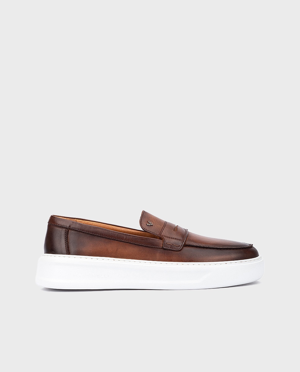 Martinelli - Mocasines de hombre de piel con suela extraligera.