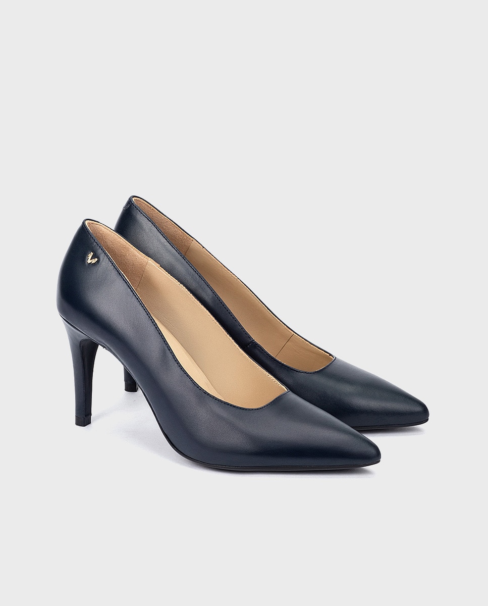 Zapatos de tacón de mujer de piel con plantilla acolchada - Martinelli - Azul marino Azul marino-3