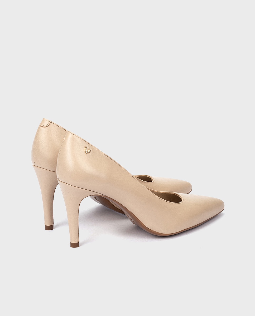 Zapatos de tacón de mujer de piel con plantilla acolchada en color - Martinelli - Natural Natural-2