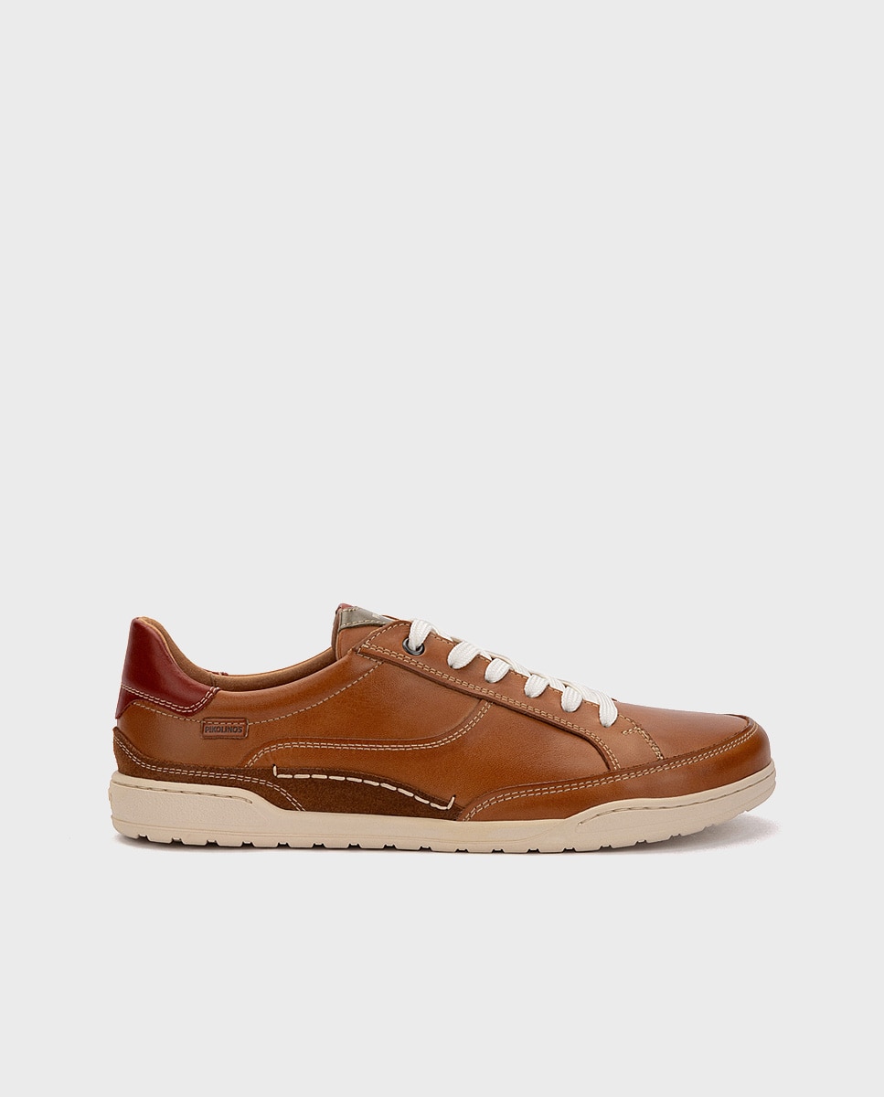 Zapatillas de hombre barefoot de piel con plantilla extraíble - Pikolinos - Marrón Marrón-1