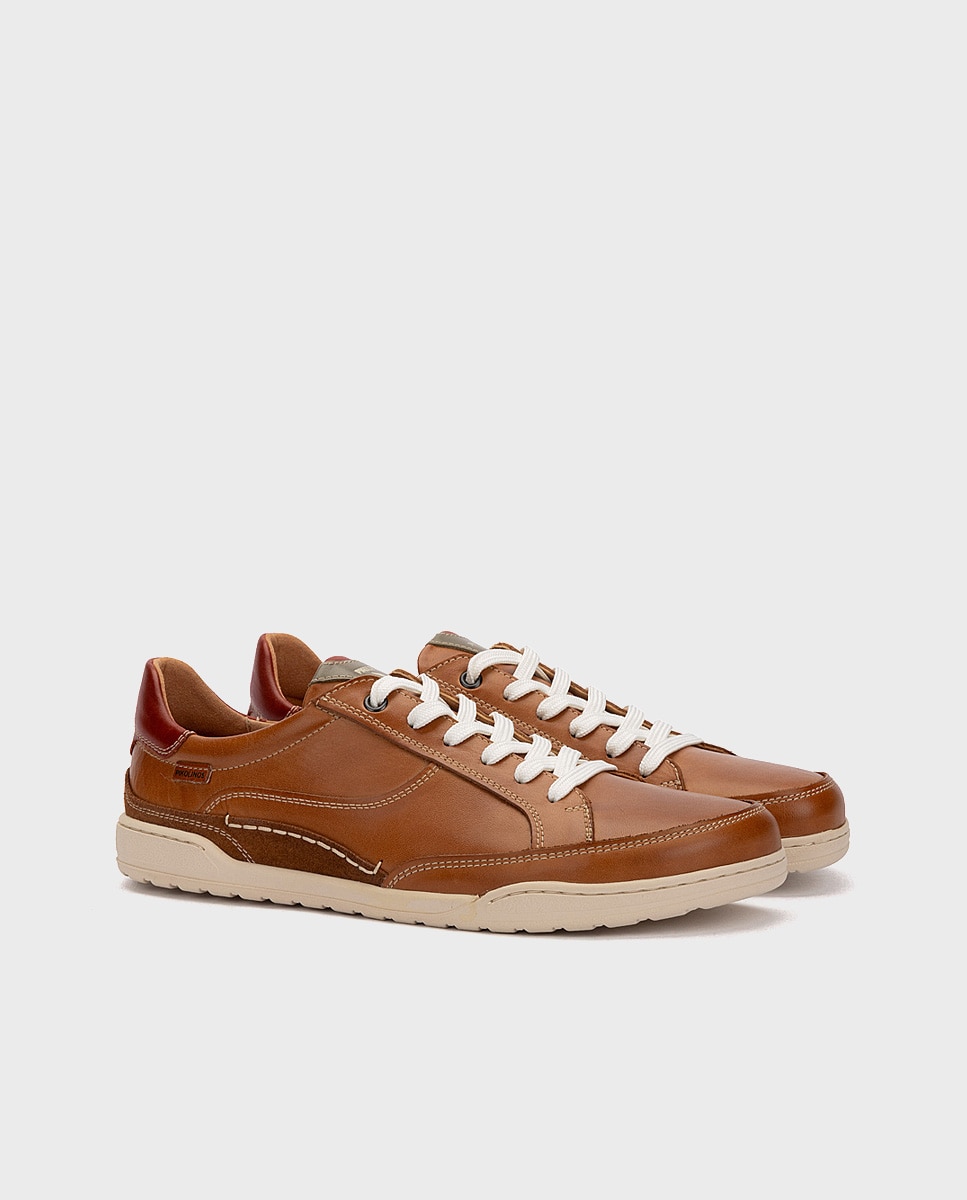 Zapatillas de hombre barefoot de piel con plantilla extraíble - Pikolinos - Marrón Marrón-3