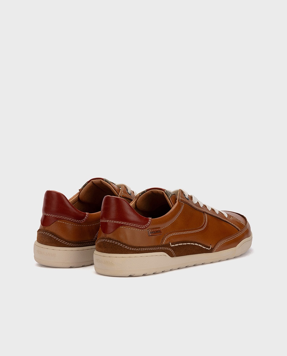 Zapatillas de hombre barefoot de piel con plantilla extraíble - Pikolinos - Marrón Marrón-2