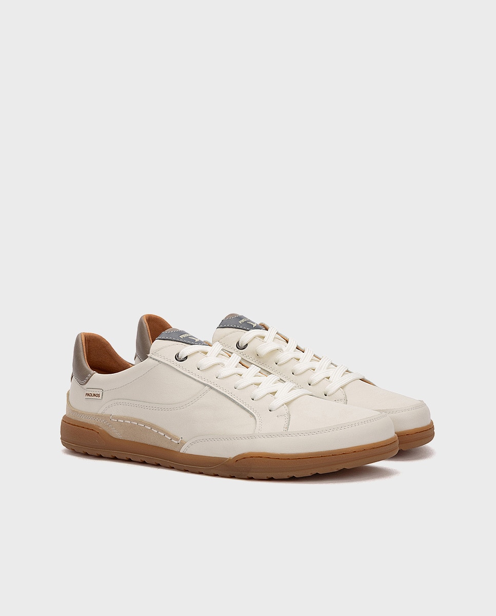 Zapatillas de hombre barefoot de piel con plantilla extraíble - Pikolinos - Blanco Blanco-3