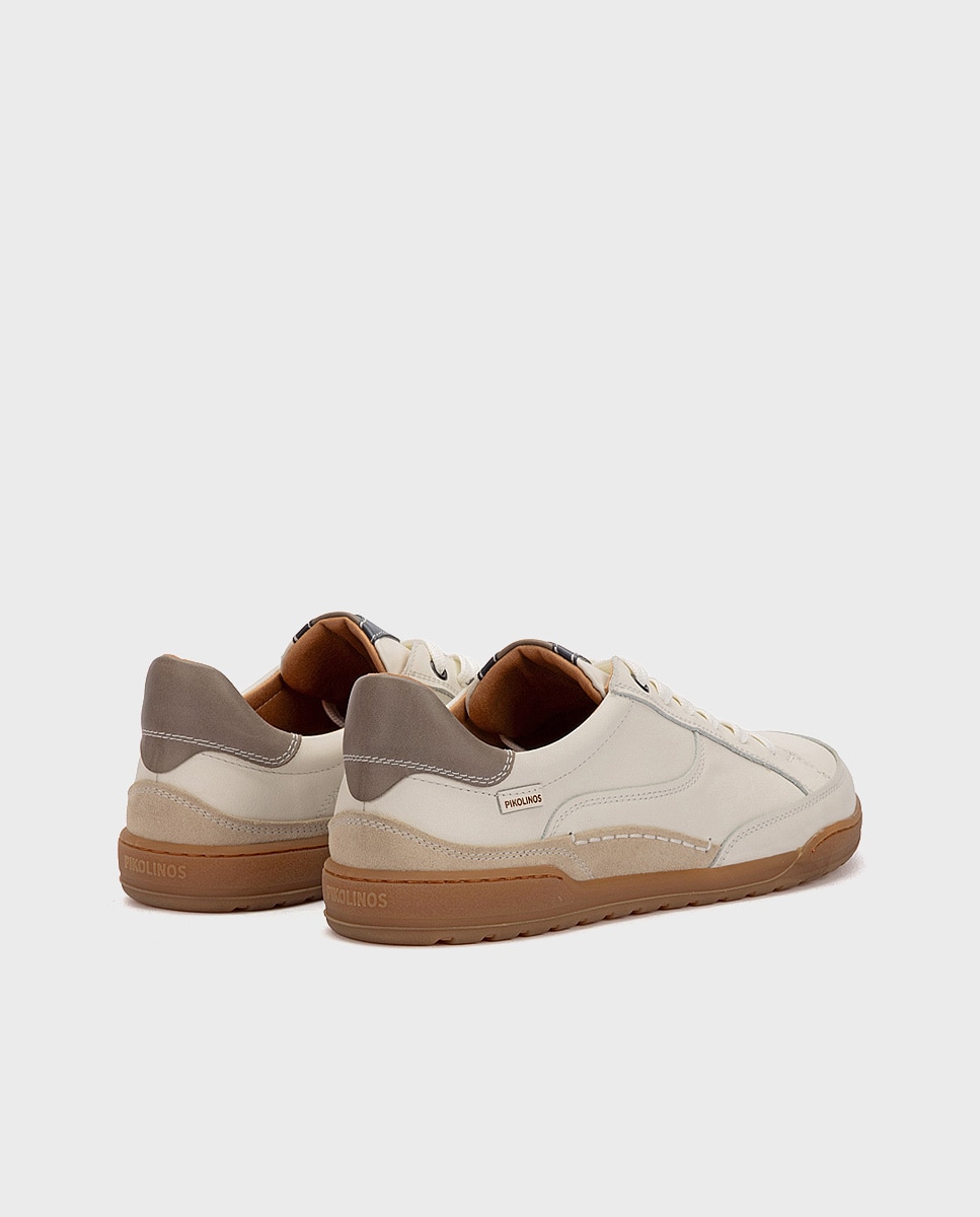 Zapatillas de hombre barefoot de piel con plantilla extraíble - Pikolinos - Blanco Blanco-2