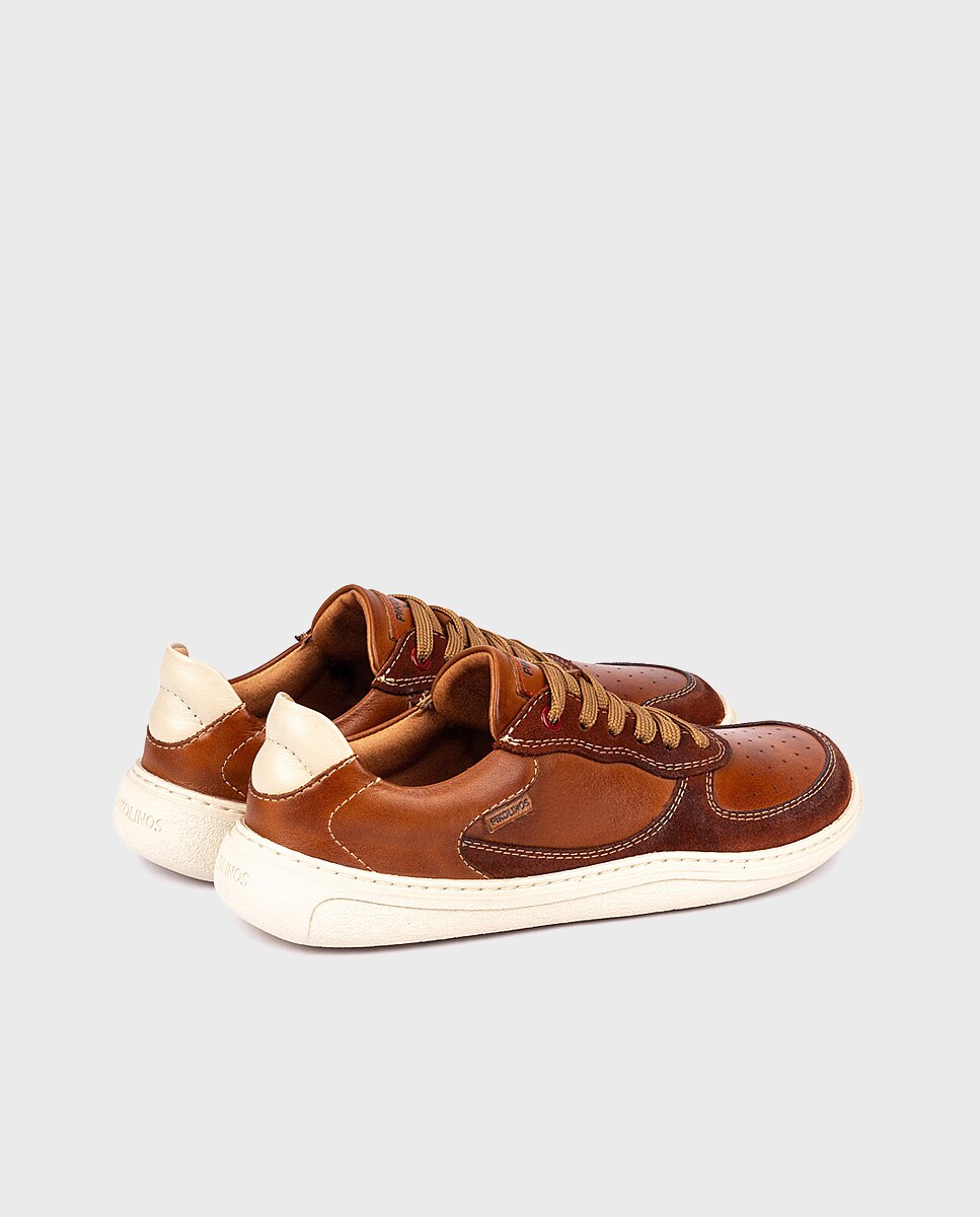 Zapatillas de piel barefoot unisex - Pikolinos - Marrón Marrón-3