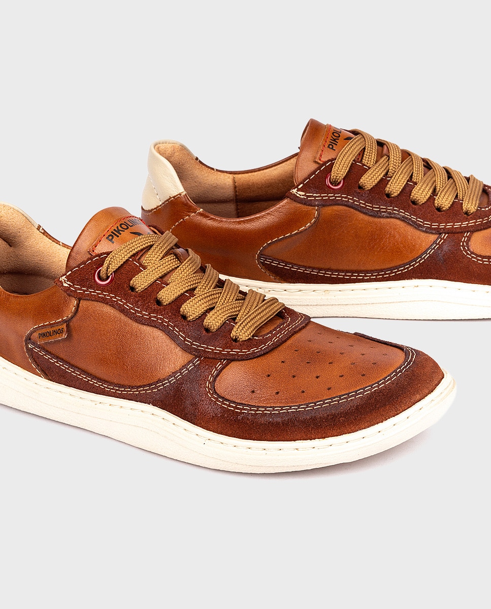 Zapatillas de piel barefoot unisex - Pikolinos - Marrón Marrón-5