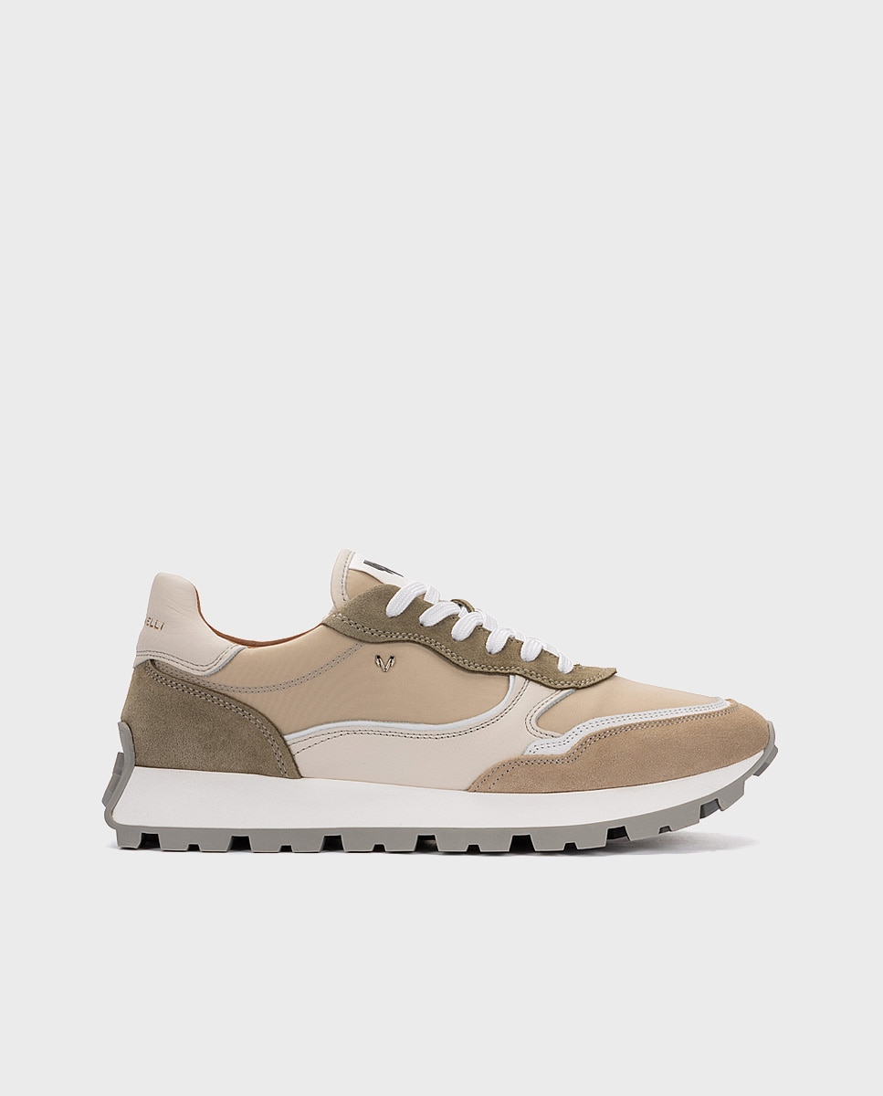 Martinelli - Zapatillas de hombre de piel con cordones en color verde.