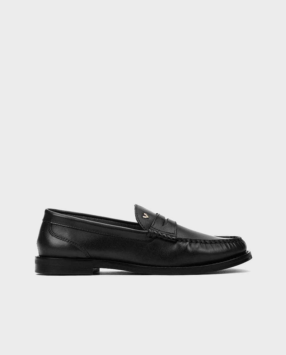 Martinelli - Mocasines de mujer de piel con plantilla acolchada en color negro.