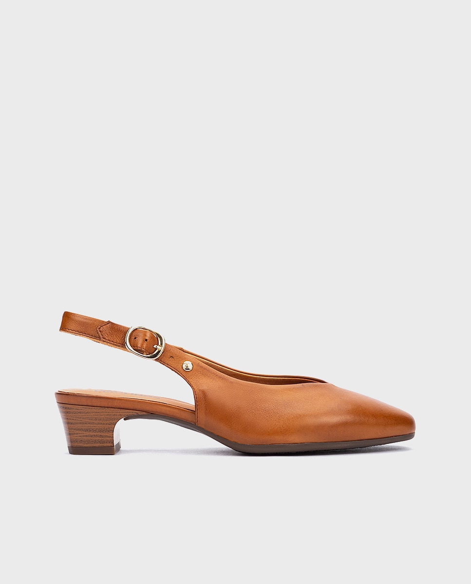 Pikolinos - Zapatos de tacón de mujer de piel con hebilla.
