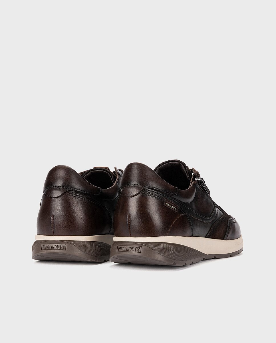Pikolinos - Zapatillas de hombre de piel con plantilla memory foam y suela extraligera.